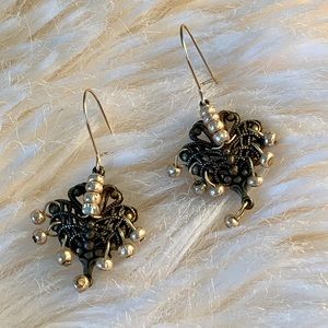 “Antiqued Gold Victorian Style Earrings”